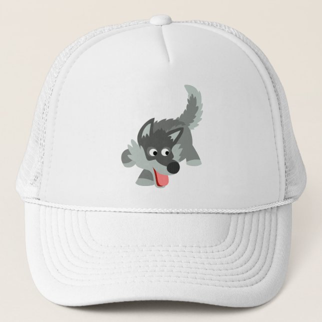 Casquette de loup de caricature Curieux (Devant)