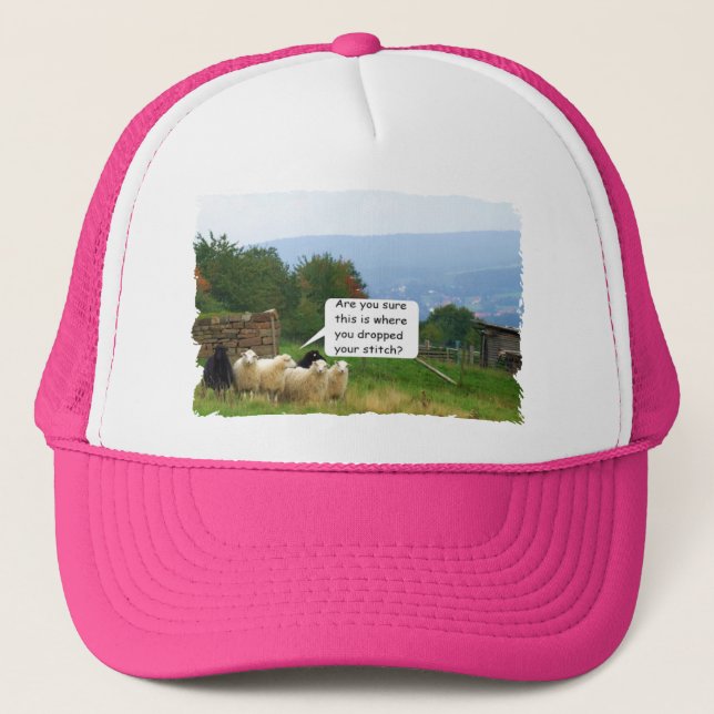 Casquette de maille de moutons de point de baisse (Devant)