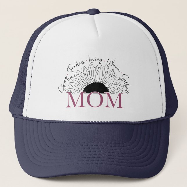 Casquette de maman intrépide et aimante (Devant)