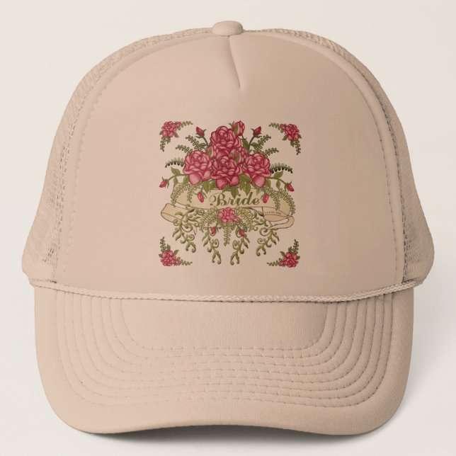 Casquette de mariage personnalisé mariée (Devant)