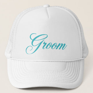 Casquette de marié dans le bleu