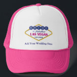 Casquette de mariée de Las Vegas.<br><div class="desc">Fun marié casquette pour célébrer votre Mariage de Las Vegas. Super moyen d'annoncer vos récentes noces au Nevada. Personnaliser avec la date du mariage dans un espace inférieur.</div>