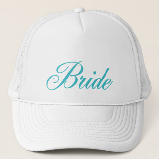 Casquette de mariée en bleu