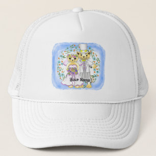 Casquette de mariée et de chambre de chat