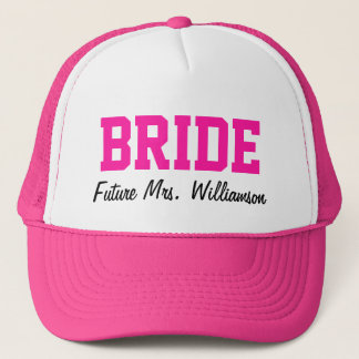 Casquette de mariée rose chaud