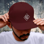 Casquette de marron - Casquette brodé blanc diaman<br><div class="desc">Ajoutez vos initiales à ce modèle de casquette monogrammé personnalisé. De nombreuses autres couleurs sont également disponibles.</div>