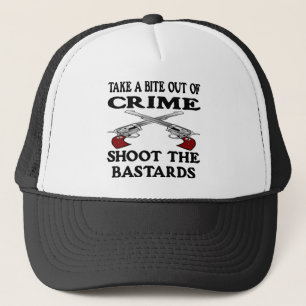 Casquette De morsure bâtards blancs de crime