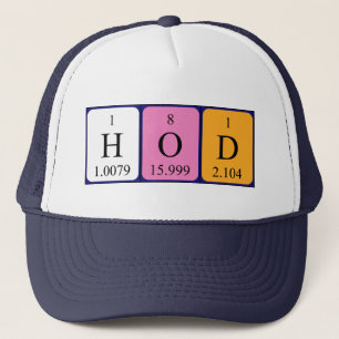 Casquette de mots de table périodique HoD