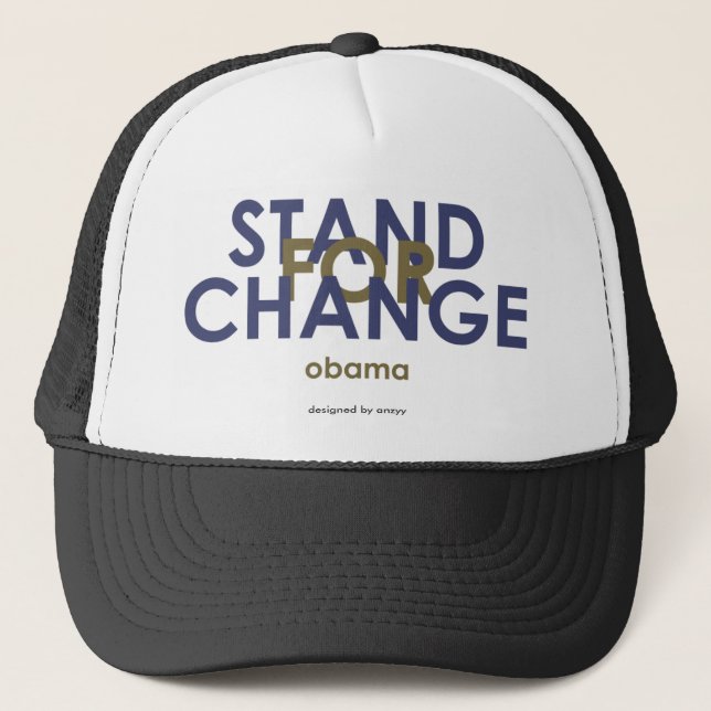 casquette de mots d'obama (Devant)