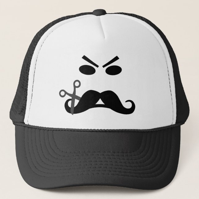 Casquette de Moustache en colère - choisissez la c (Devant)