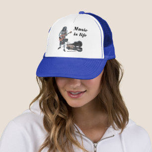 Casquette de musicien de guitare zombie