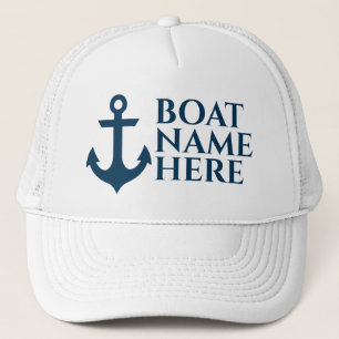 Casquette de nom de bateau personnalisé pour les