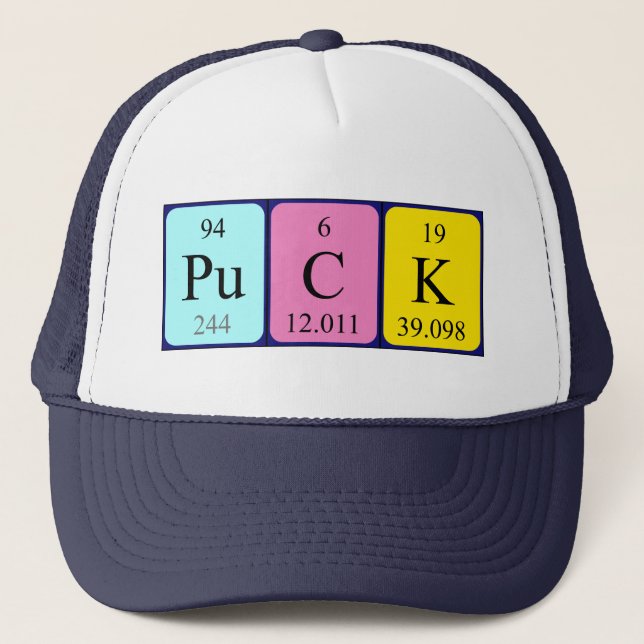 Casquette de nom de table périodique (Devant)