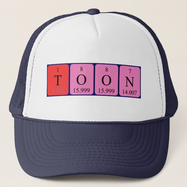 Casquette de nom de table périodique (Devant)