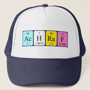 Casquette de nom de table périodique Achraf