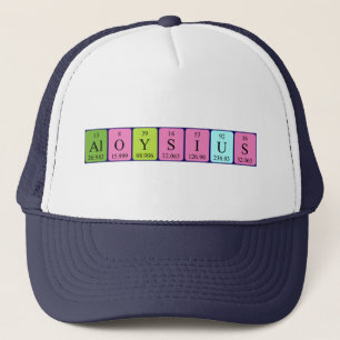 Casquette de nom de table périodique Aloysius