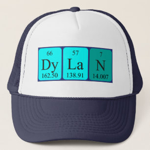 Casquette de nom de table périodique de Dylan