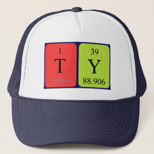 Casquette de nom de table périodique de Ty