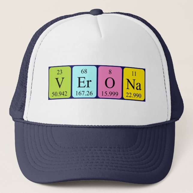 Casquette de nom de table périodique de Vérone (Devant)