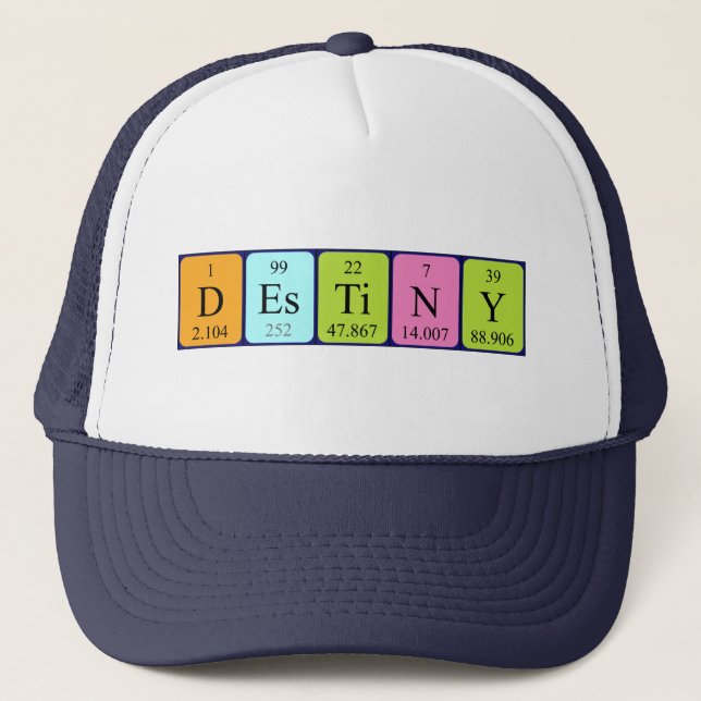 Casquette de nom de table périodique Destiny (Devant)