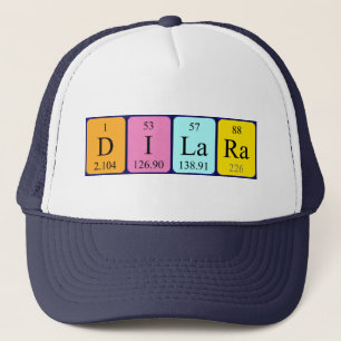 Casquette de nom de table périodique Dilara