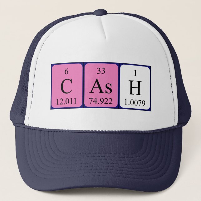 Casquette de nom de table périodique en espèces (Devant)