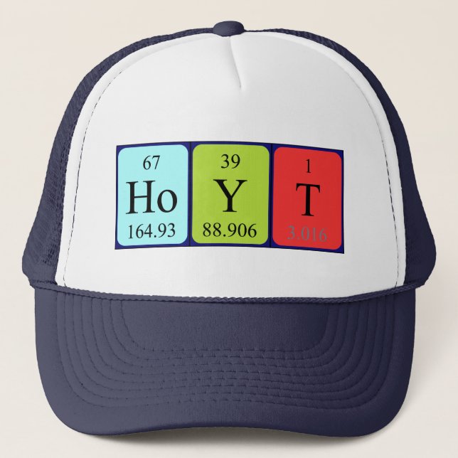 Casquette de nom de table périodique Hoyt (Devant)