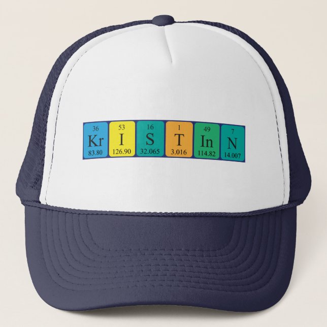 Casquette de nom de table périodique Kristinn (Devant)
