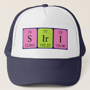 Casquette de nom de table périodique Siri