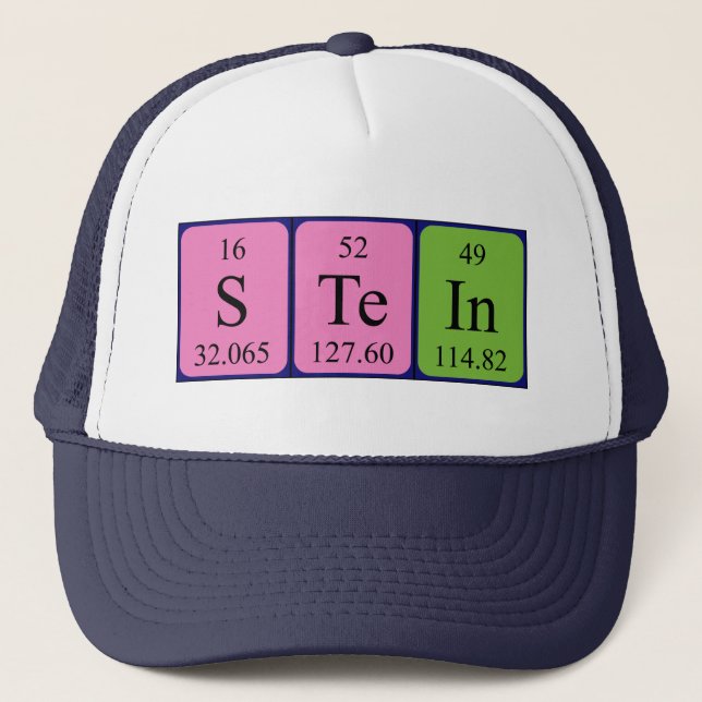 Casquette de nom de table périodique Stein (Devant)