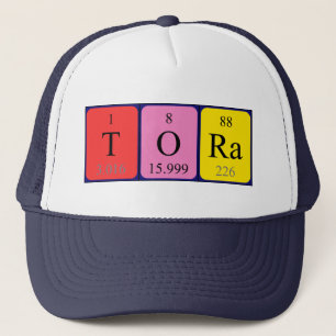 casquette de nom de table périodique Tora