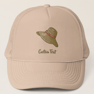 Casquette de paille à main Jaune