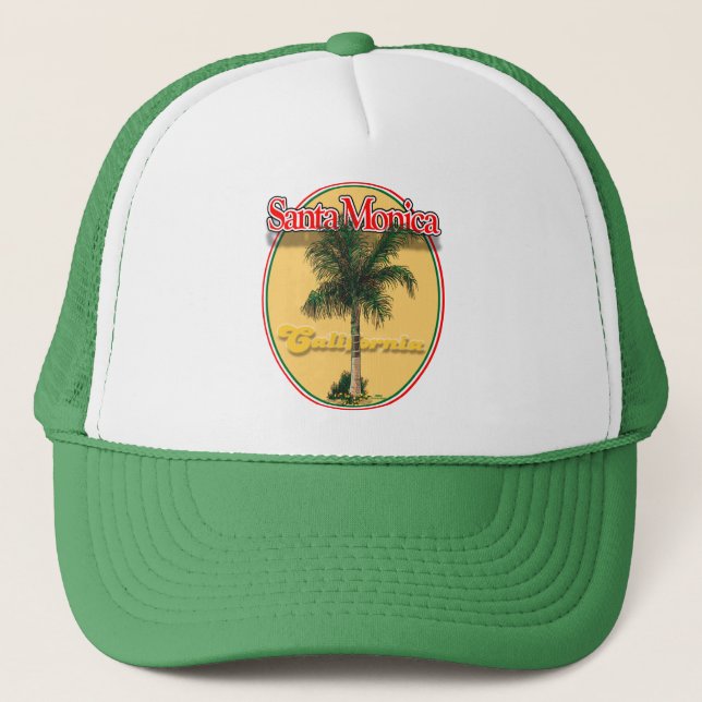 Casquette de paume de Santa Monica CA (Devant)