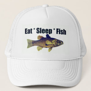 Casquette de pêche - Manger Dormir Poisson Chapeau