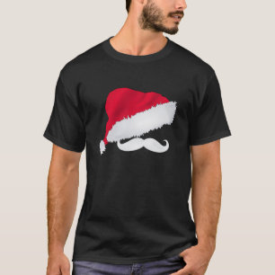 Casquette de Père Noël et T-shirt de moustache