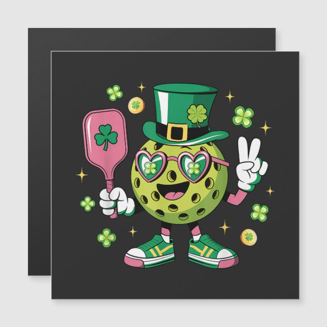 Casquette de Pickleball Chanceuse Trèfle Irlandais (Devant / Derrière)