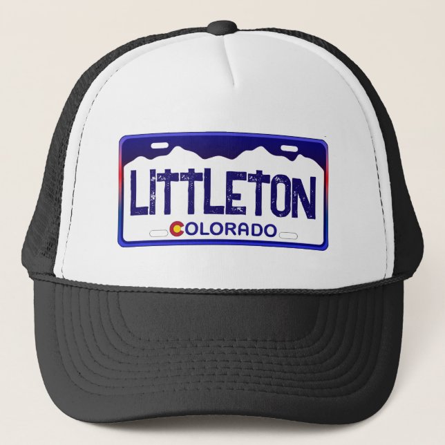 Casquette de plaque d'immatriculation bleu Littlet (Devant)