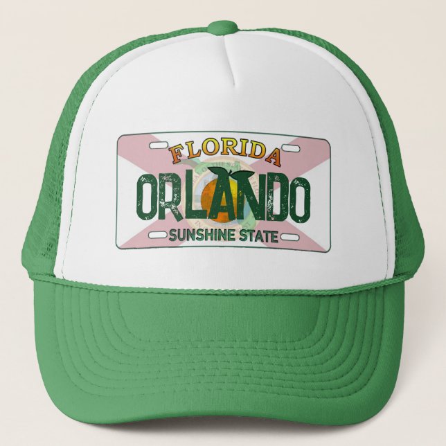 Casquette de plaque drapeau d'Orlando Florida (Devant)