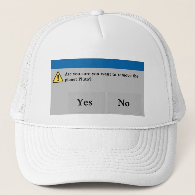 Casquette de Pluton de planète (Devant)