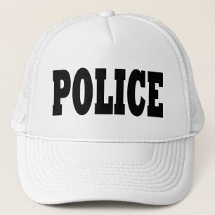 Casquette de police - texte noir