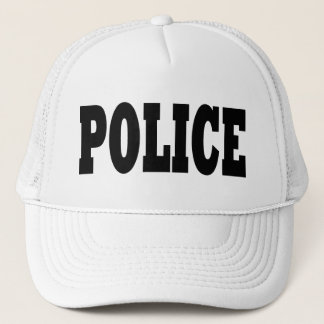 Casquette de police - texte noir