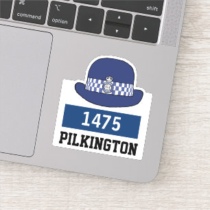 Casquette de police WPC avec autocollant de nom et