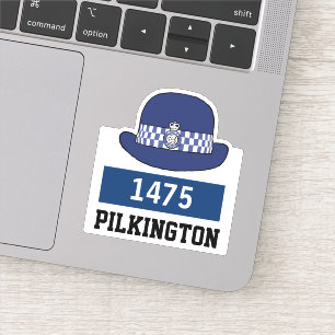 Casquette de police WPC avec Sticker de nom et de