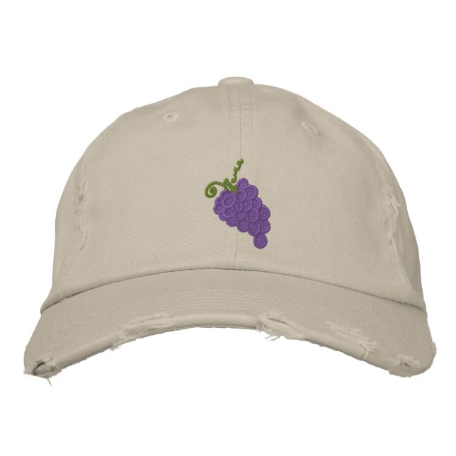 Casquette de raisins brodés (Devant)