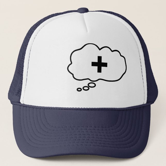 Casquette de réflexion - Pensez positif (Devant)