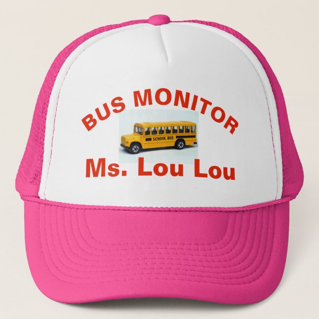 CASQUETTE DE ROSE DE MONITEUR D'AUTOBUS (Devant)