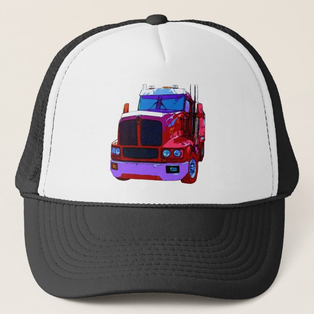 Casquette De rouge camion semi (Devant)