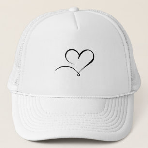 Casquette de routier avec graphique de cœur modern
