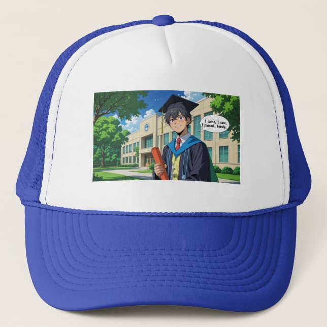 Casquette de routier - Citation drôle de fin d'étu (Devant)