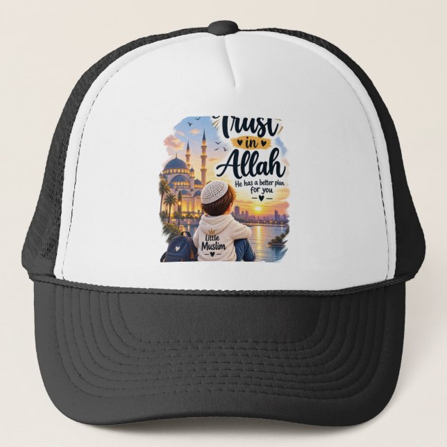 Casquette de routier « Fais confiance à Allah » -  (Devant)